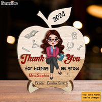 Personalized Gift For Teacher Thank You Teacher 2 Layered Separate Wooden Plaque 34689 thumb 1