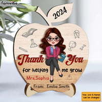 Personalized Gift For Teacher Thank You Teacher 2 Layered Separate Wooden Plaque 34689 thumb 1