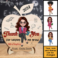 Personalized Gift For Teacher Thank You Teacher 2 Layered Separate Wooden Plaque 34689 thumb 1