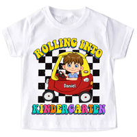 Personalized Gift For Kids Rolling Into Kindergarten Kid T Shirt - Kid Hoodie - Kid Sweatshirt 34761 thumb 1