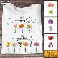 Personalized First Mom Now Grandma Birth Flower Shirt - Hoodie - Sweatshirt 34769 thumb 1