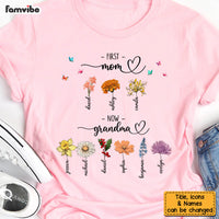 Personalized First Mom Now Grandma Birth Flower Shirt - Hoodie - Sweatshirt 34769 thumb 1