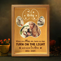 Personalized Gift For Pet Lover Memorial Photo Upload Picture Frame Light Box 34771 thumb 1