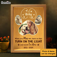 Personalized Gift For Pet Lover Memorial Photo Upload Picture Frame Light Box 34771 thumb 1