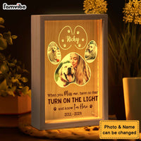 Personalized Gift For Pet Lover Memorial Photo Upload Picture Frame Light Box 34771 thumb 1