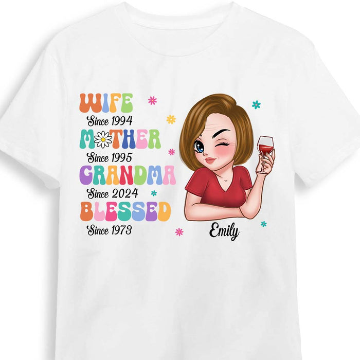 Personalized Gift For Wife Mother Grandma Blessed Shirt - Hoodie - Sweatshirt 34783 1