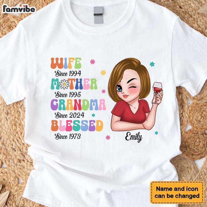 Personalized Gift For Wife Mother Grandma Blessed Shirt - Hoodie - Sweatshirt 34783 1