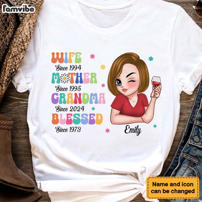 Personalized Gift For Wife Mother Grandma Blessed Shirt - Hoodie - Sweatshirt 34783 1