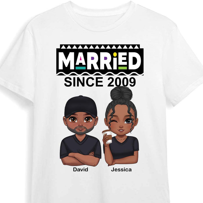 Personalized Gift For Couple Married Since Shirt - Hoodie - Sweatshirt 34803 1