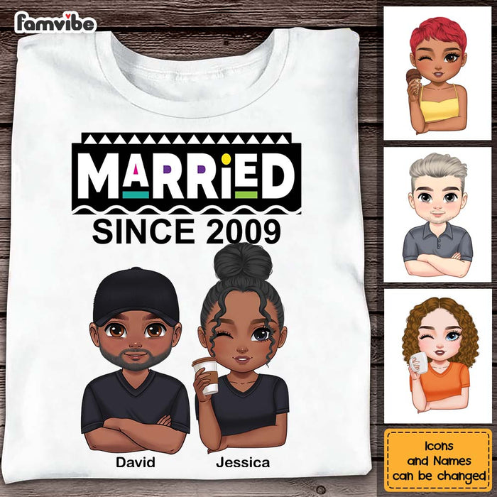 Personalized Gift For Couple Married Since Shirt - Hoodie - Sweatshirt 34803 1