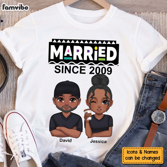 Personalized Gift For Couple Married Since Shirt - Hoodie - Sweatshirt 34803 1