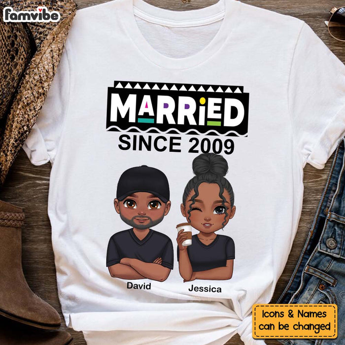 Personalized Gift For Couple Married Since Shirt - Hoodie - Sweatshirt 34803 1