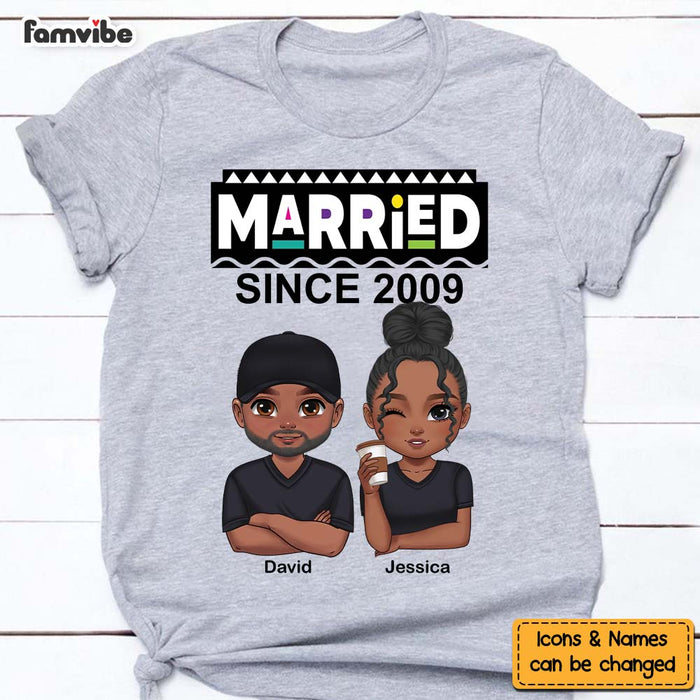 Personalized Gift For Couple Married Since Shirt - Hoodie - Sweatshirt 34803 1