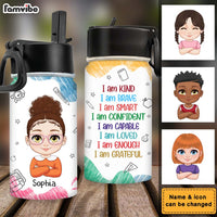 Personalized Kids Kind Smart Loved Kids Water Bottle 34806 thumb 1