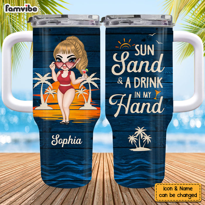 Personalized Gift For Woman Vacation Summer 40oz Tumbler With Straw 34813 1