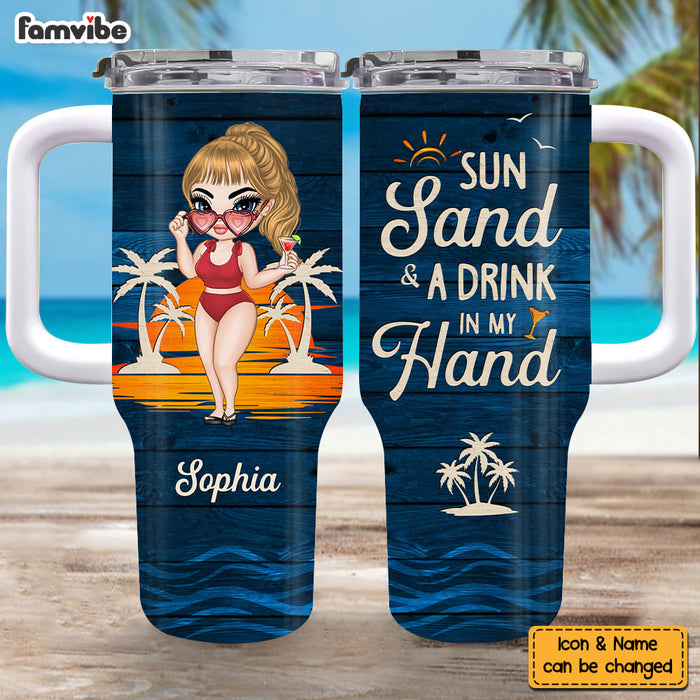 Personalized Gift For Woman Vacation Summer 40oz Tumbler With Straw 34813 1