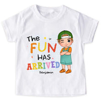 Personalized Gift For Grandson The Fun Has Arrived Kid T Shirt - Kid Hoodie - Kid Sweatshirt 34814 thumb 1