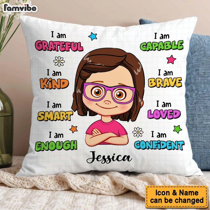 Personalized Gift For Kid Girl I Am Kind Pillow 34818 1
