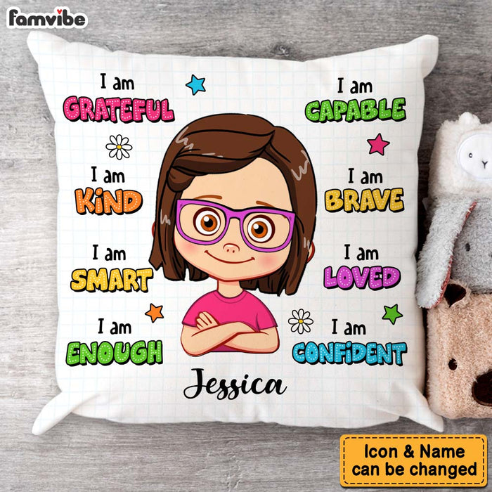 Personalized Gift For Kid Girl I Am Kind Pillow 34818 1