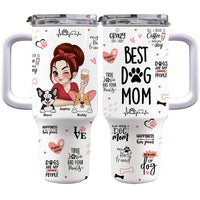 Personalized Gift For Dog Mom 40oz Tumbler With Straw 34820 thumb 1