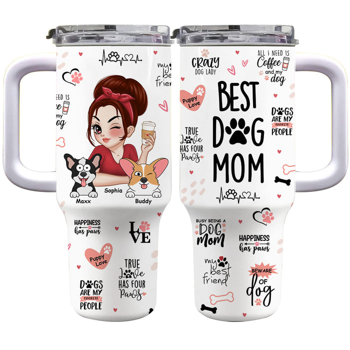 Personalized Gift For Dog Mom 40oz Tumbler With Straw 34820 1