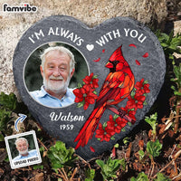 Personalized Gift For  Custom Photo I'm Always With You Memorial Heart Memorial Stone 34825 thumb 1