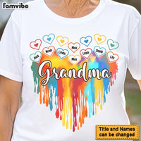 Personalized Grandma Melting Colorful Heart Shirt - Hoodie - Sweatshirt 34834 thumb 1