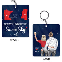 Personalized Gift For Couple Always Under The Same Sky Acrylic Keychain 34838 thumb 1