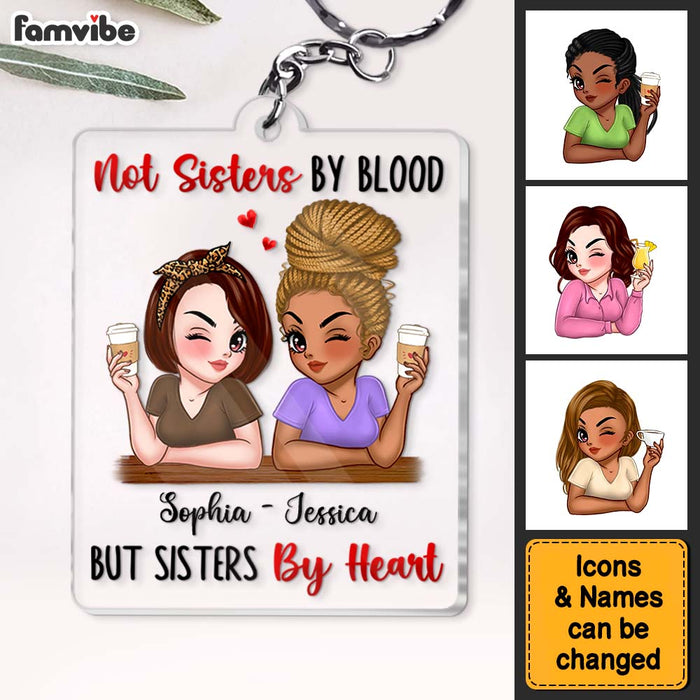 Personalized Gift For Friends Sisters By Heart Acrylic Keychain 34840 1