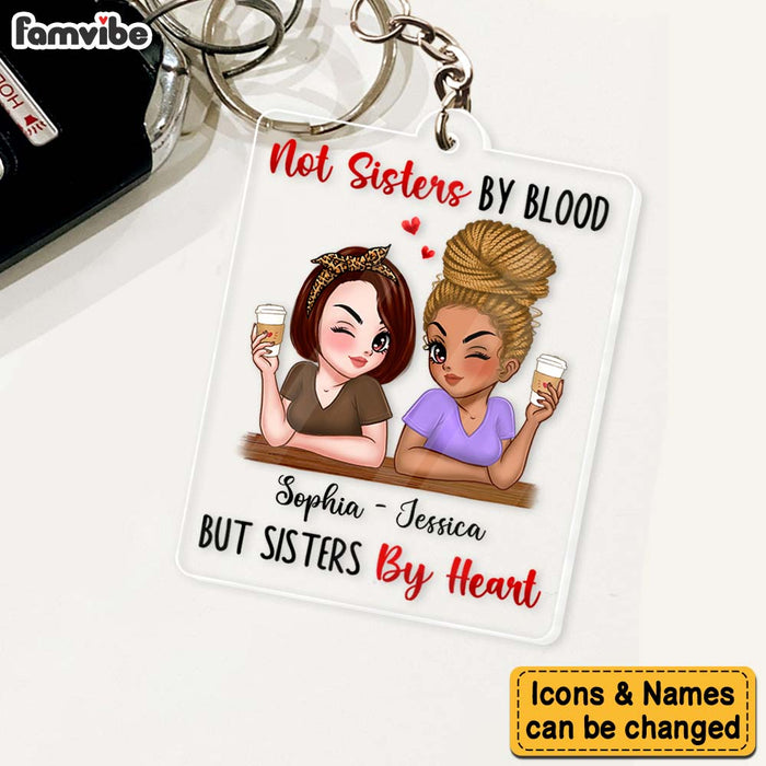 Personalized Gift For Friends Sisters By Heart Acrylic Keychain 34840 1