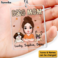 Personalized Leopard Sassy Dog Mom Acrylic Keychain 34844 thumb 1