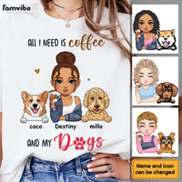 Personalized All I Need Is Coffee And My Dog, Fur Mama, Dog Mom Shirt - Hoodie - Sweatshirt 34845 thumb 1