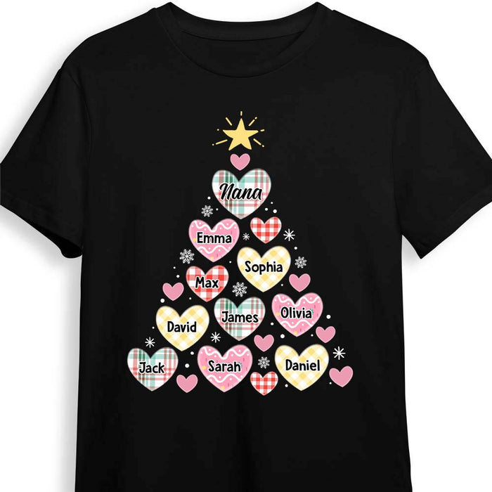 Personalized Gift for Grandma Heart Christmas Tree Shirt - Hoodie - Sweatshirt 34854 1