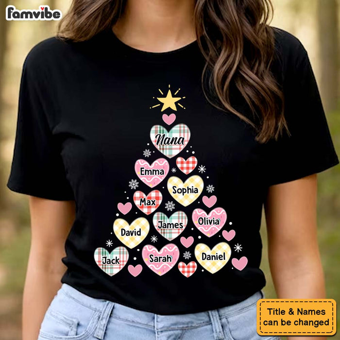 Personalized Gift for Grandma Heart Christmas Tree Shirt - Hoodie - Sweatshirt 34854 1