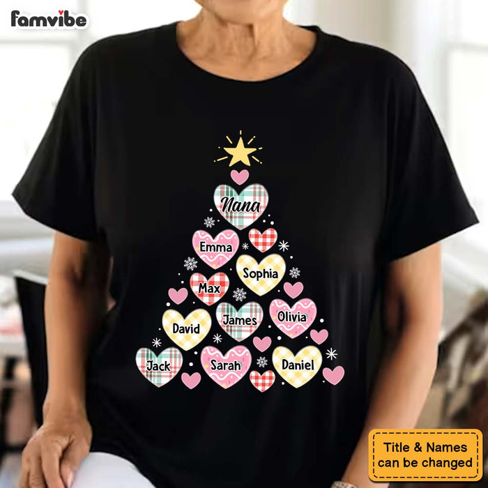 Personalized Gift for Grandma Heart Christmas Tree Shirt - Hoodie - Sweatshirt 34854 1