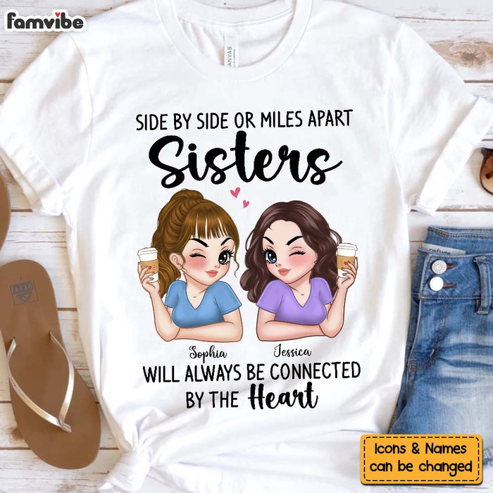Personalized Gift For Friends Connected By The Heart Shirt - Hoodie - Sweatshirt 34869 1