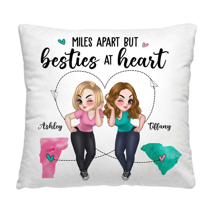 Personalized Gift For Friends B*sties At Heart Pillow 34872 1