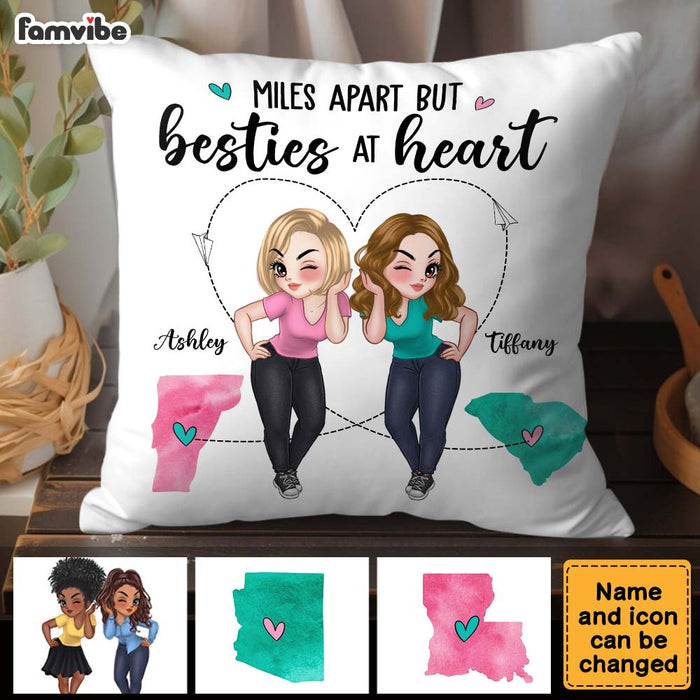 Personalized Gift For Friends B*sties At Heart Pillow 34872 1