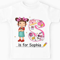 Personalized Gift For Kid Girl Alphabet Doodle Name Kid T Shirt - Kid Hoodie - Kid Sweatshirt 34882 thumb 1