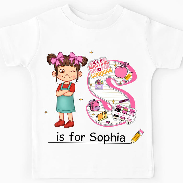Personalized Gift For Kid Girl Alphabet Doodle Name Kid T Shirt - Kid Hoodie - Kid Sweatshirt 34882 1