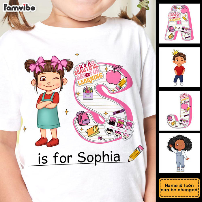Personalized Gift For Kid Girl Alphabet Doodle Name Kid T Shirt - Kid Hoodie - Kid Sweatshirt 34882 1