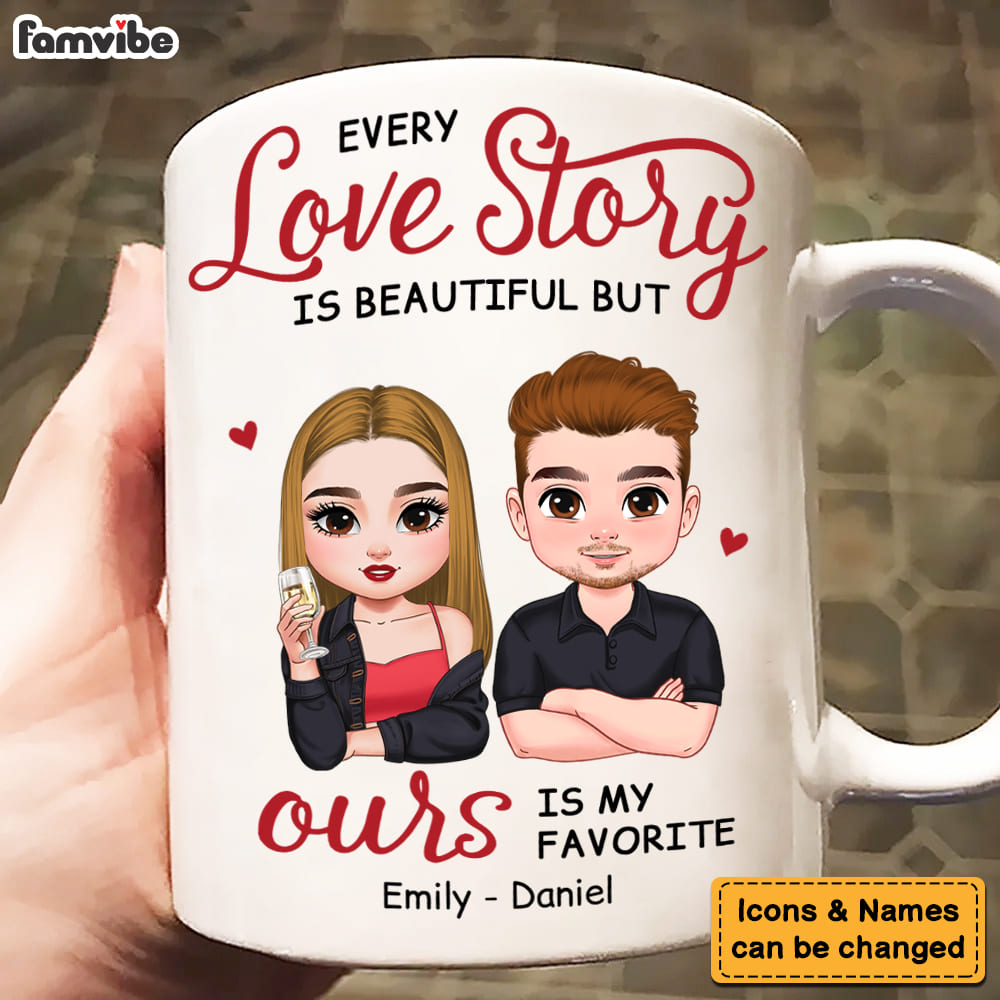 Personalized Gift For Couple Love Story Mug 34884 Primary Mockup