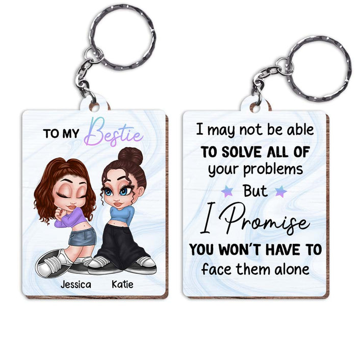 Personalized To My Friend Wood Keychain 34886 1