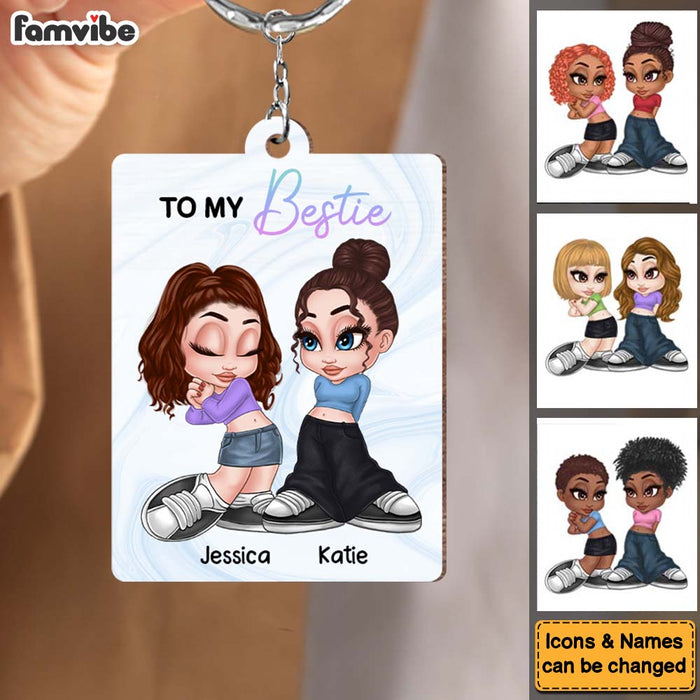 Personalized To My Friend Wood Keychain 34886 1