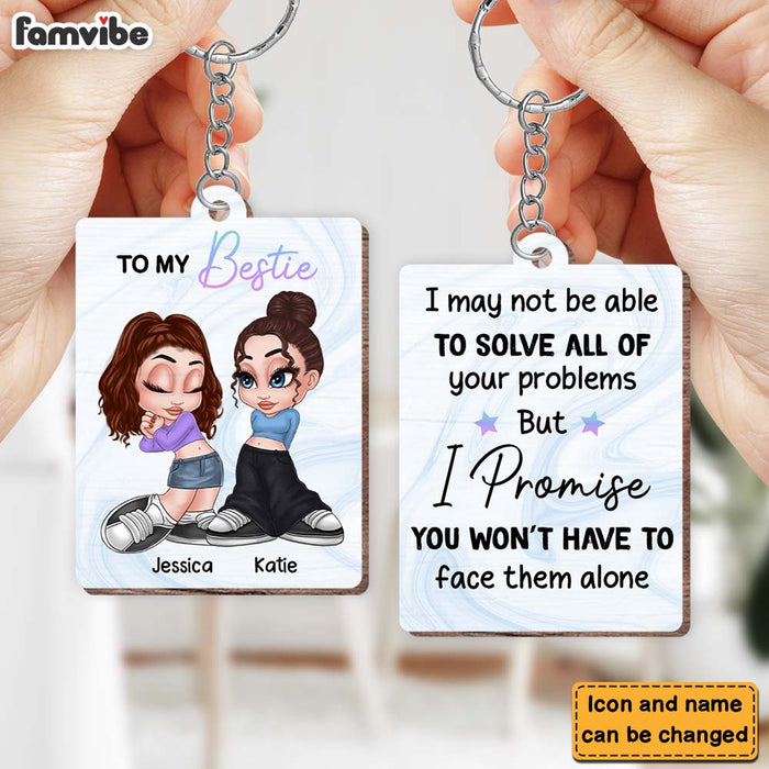 Personalized To My Friend Wood Keychain 34886 1