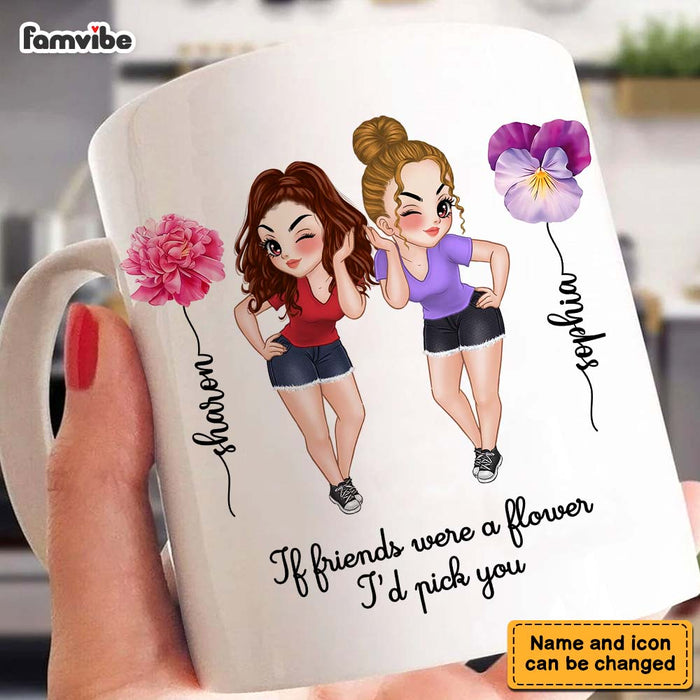 Personalized Gift For Friends Custom Flowers Mug 34896 1