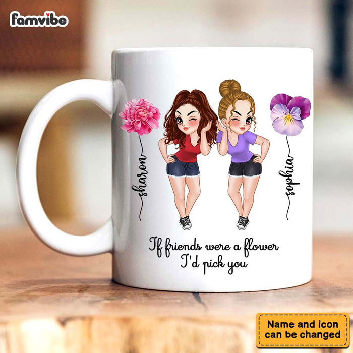 Personalized Gift For Friends Custom Flowers Mug 34896 1