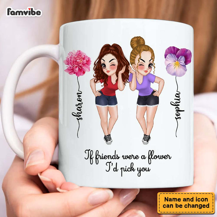 Personalized Gift For Friends Custom Flowers Mug 34896 1