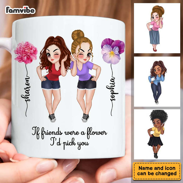 Personalized Gift For Friends Custom Flowers Mug 34896 1