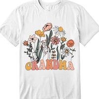 Gift For Grandma Wildflowers  Groovy Retro Shirt - Hoodie - Sweatshirt 34916 thumb 1